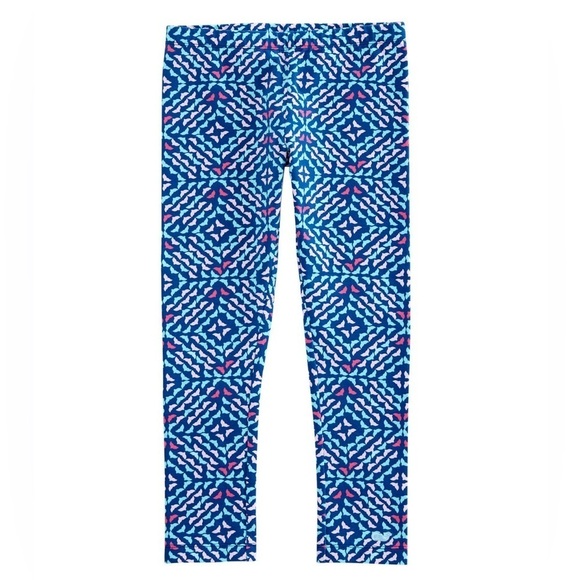 Vineyard Vines Girls’ Whale Tale Square Print Knit Leggings Size Large 14 - Picture 1 of 14